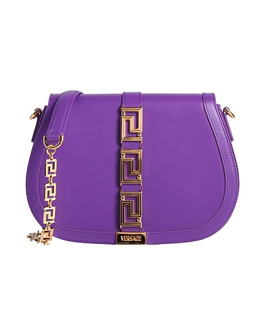 VERSACE Across-body bag Purple Leather