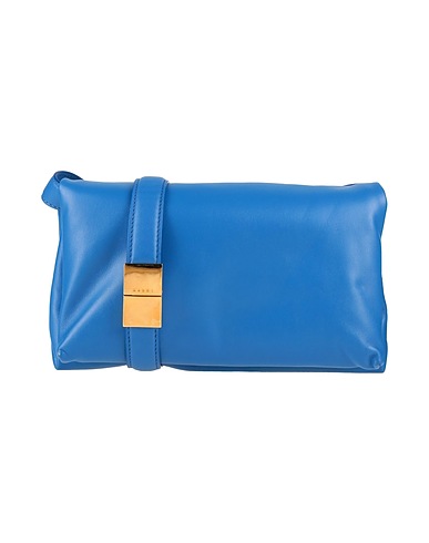 MARNI Sac bandoulière Bleu 100% Cuir de bovin, Laiton