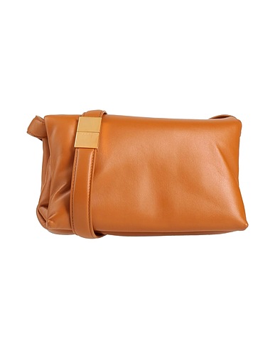 MARNI Across-body bag Brown 100% Cow leather, Brass