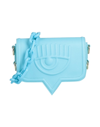 CHIARA FERRAGNI Across-body bag Light blue 100% Polyester, Polyurethane resin