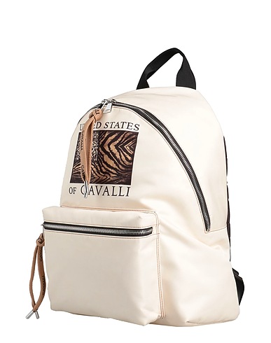 ROBERTO CAVALLI Zaini Panna 100% Poliestere, Pelle di bovino