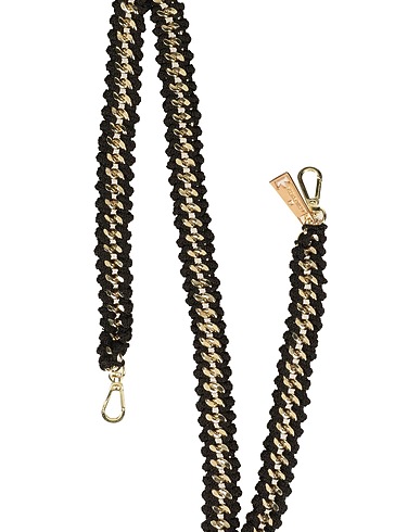 LA MILANESA Bag accessories & charms Black Textile fibers, Metal