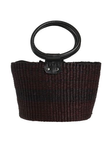 SENSI STUDIO Handbag Black 100% Iraca palm, Soft Leather