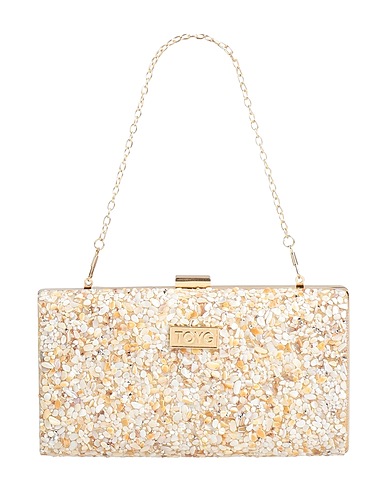 TOY G. Handbag Sand 50% Polyester, 25% Resin, 25% Stone