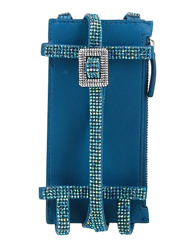 BENEDETTA BRUZZICHES Borsa a tracolla Blu navy Pelle di vitello, Cristallo