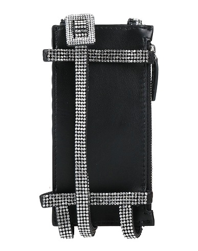 BENEDETTA BRUZZICHES Cross-body bags Black Calfskin, Crystal