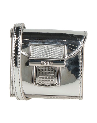 MSGM Cross-body bags Silver 100% Polyurethane