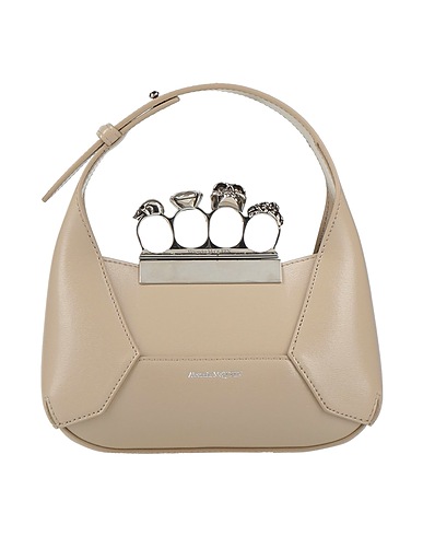 MCQUEEN Handbag Beige Soft Leather