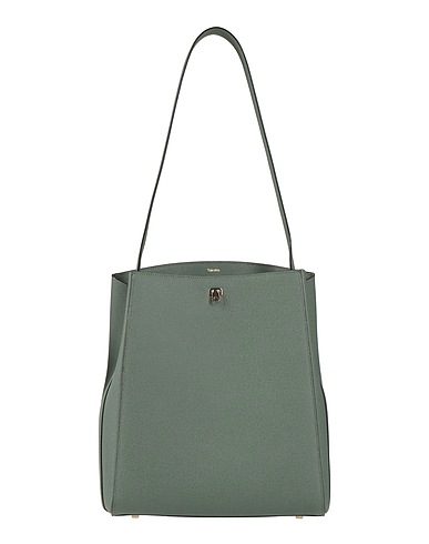 VALEXTRA Shoulder bag Sage green 100% Calfskin