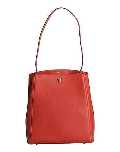 VALEXTRA Shoulder bag Rust 100% Calfskin