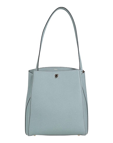 VALEXTRA Shoulder bag Sky blue 100% Calfskin
