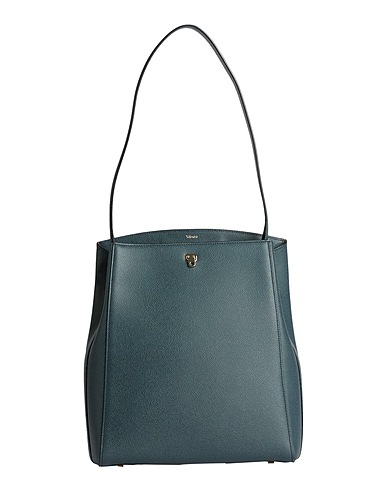 VALEXTRA Borsa a spalla Blu notte 100% Pelle di vitello