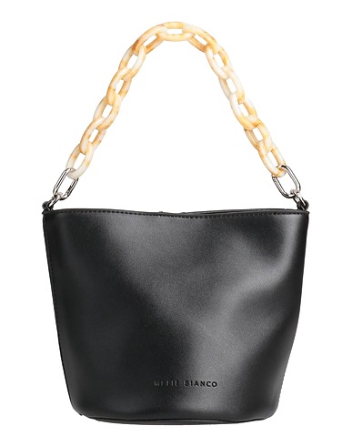 MELIE BIANCO Borsa a mano Nero 100% Poliuretano