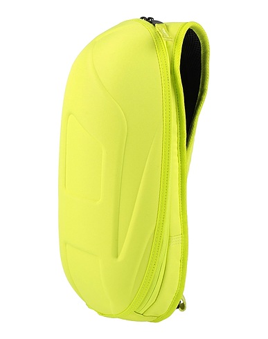 DIESEL Mochilas Verde lima 100% Poliéster, Zinc, Hierro