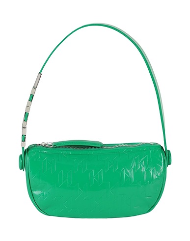KARL LAGERFELD Borsa a mano K/SWING SM SHOULDERBAG PATENT Verde 100% Poliuretano
