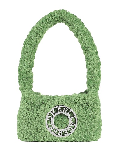 KARL LAGERFELD Shoulder bag K/DISK SP SM ZIP SHB FAUX FUR Green 100% Polyester