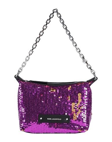 KARL LAGERFELD Handbag K/EVENING MINI SHB SEQUINS Mauve 66% PET (Polyethylene terephthalate), 34% Polyurethane