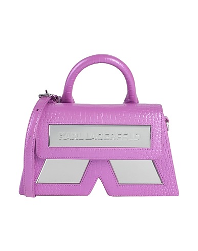 KARL LAGERFELD Handbag ICON K CB CROC Mauve 100% Bovine leather