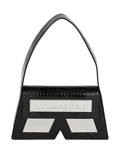 KARL LAGERFELD Handbag ICON K SHB CROC Black 100% Bovine leather