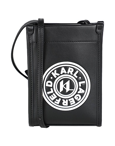 KARL LAGERFELD Across-body bag K/SKUARE PHONE POUCH Black 100% Polyurethane