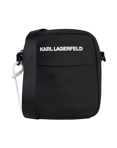 KARL LAGERFELD Across-body bag K/PASS NS CROSSBODY Black 90% Recycled polyester, 10% Polyurethane