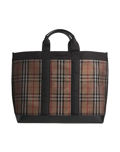 BURBERRY Handbag Black 55% Cotton, 45% Polyester, Polyamide, Calfskin
