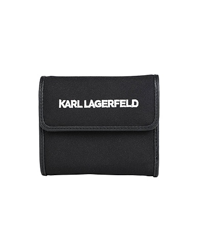 KARL LAGERFELD Πορτοφόλι K/PASS TRIFOLD WALLET Μαύρο 75% Ανακυκλωμένος πολυεστέρας, 25% Πολυουρεθάνη