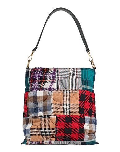 DESIGUAL Borsa a mano Rosso 65% Poliestere, 17% Lana, 9% Cotone, 7% Viscosa, 2% Acrilico