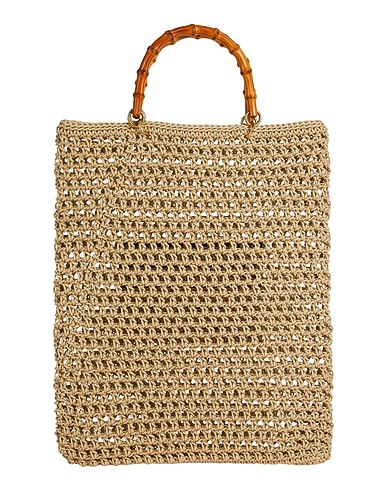 JIL SANDER Handbag Sand Cotton, Calfskin