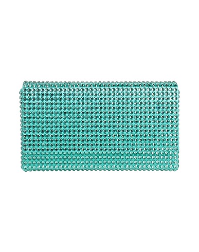AMINA MUADDI Handbag Turquoise Textile fibres