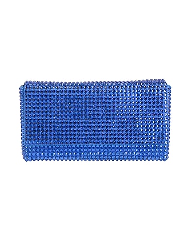 AMINA MUADDI Handbag Blue Textile fibres