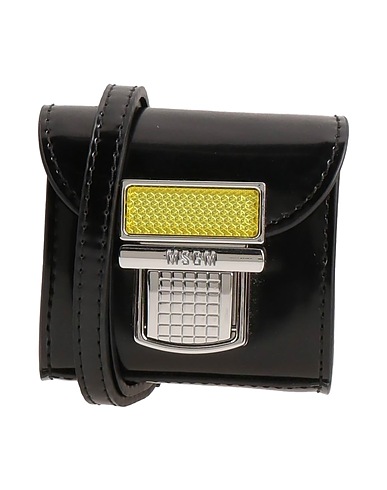 MSGM Across-body bag Black 100% Polyurethane