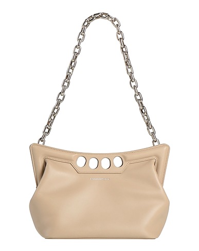 MCQUEEN Borsa a spalla Beige Pelle