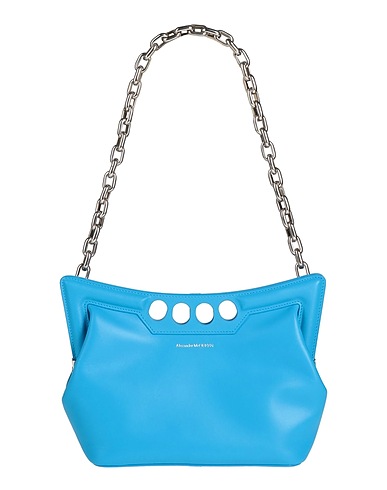 MCQUEEN ショルダーバッグ アジュールブルー 革（なめし加工）