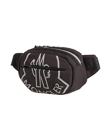 MONCLER Belt Bags Black 50% Cotton, 50% Polyester, Calfskin