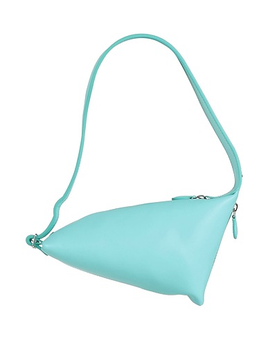 COURRÈGES Handbag Turquoise Leather