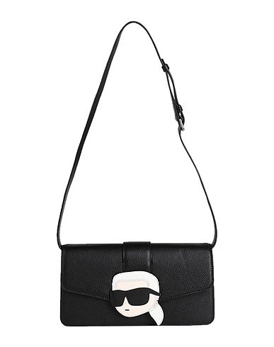 KARL LAGERFELD Shoulder bag K/IKONIK 2.0 LEA FLP SB GRAINY
 Black 80% Cow leather, 20% Polyester