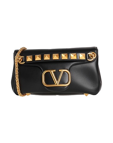 VALENTINO GARAVANI Umhängetasche Schwarz Leder