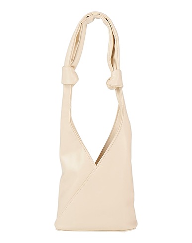 MM6 MAISON MARGIELA ハンドバッグ アイボリー ポリウレタン 51% / コットン 34% / ポリエステル 15%