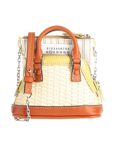 MAISON MARGIELA Handbag Sage green Leather, Textile fibers