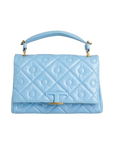 TOD'S Borsa a mano Celeste 100% Pelle di vitello