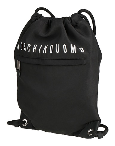 MOSCHINO Σακίδια Μαύρο Δέρμα, Ίνες υφασμάτων