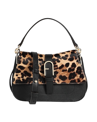 FURLA Handbag FURLA FLOW MINI TOP HANDLE
 Black 100% Calfskin