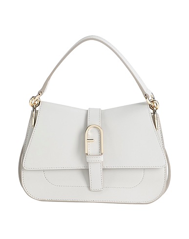 FURLA Handbag FURLA FLOW MINI TOP HANDLE
 Off white 100% Calfskin