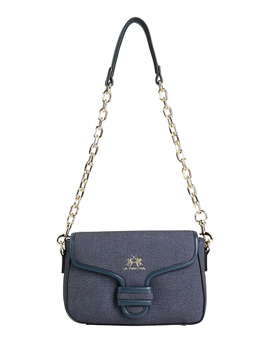 LA MARTINA Shoulder bag Midnight blue 100% Polyurethane, Polyester
