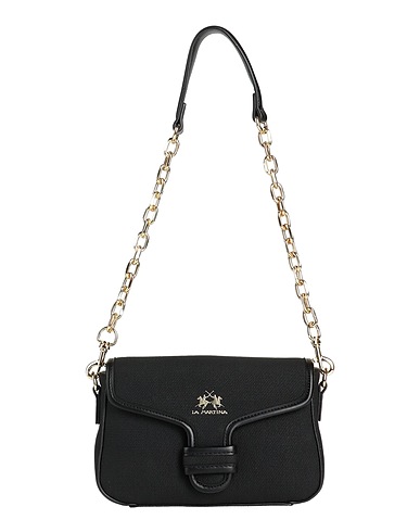 LA MARTINA Shoulder bag Black 100% Polyurethane, Polyester