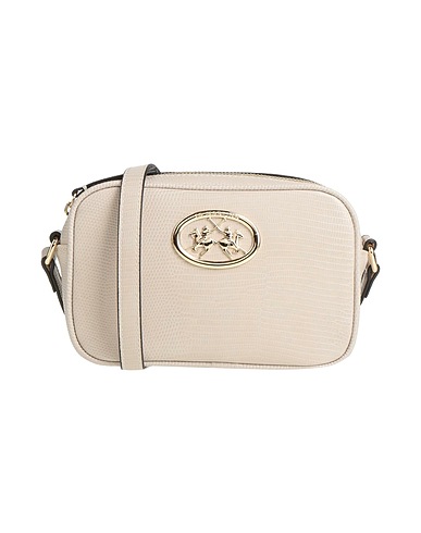 LA MARTINA Borsa a tracolla Beige 100% Poliuretano, Poliestere