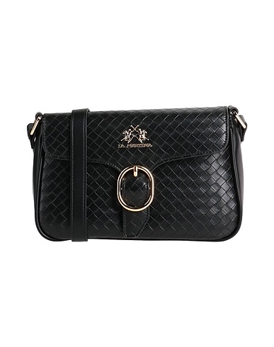 LA MARTINA Across-body bag Black 100% Polyurethane, Polyester