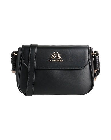 LA MARTINA Across-body bag Black 100% Polyurethane, Polyester