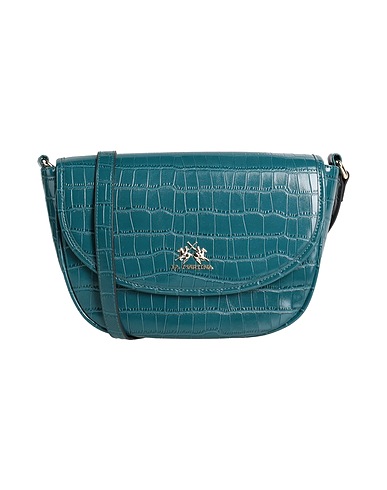 LA MARTINA Across-body bag Deep teal 100% Polyurethane